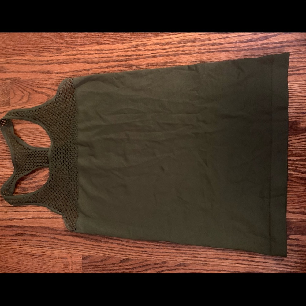 army green athletic tank top